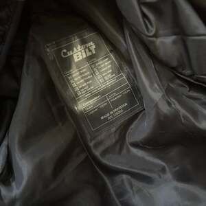 Custom BILT 5XL Black Genuine Leather Motorcycle Biker Jacket with Quilted Liner